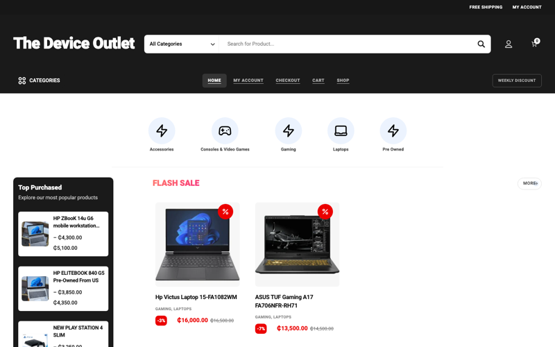The Device Outlet screenshot